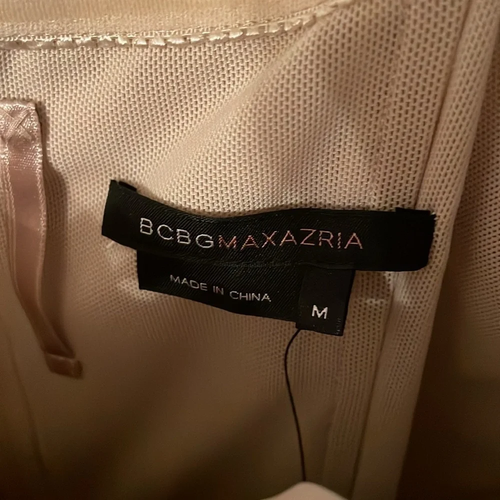 NWT‎ BCBGMaxazria Medium Strapless Dress Champagne